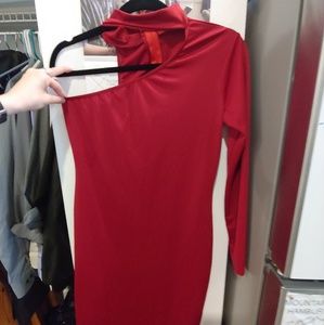 3 for $10 One shoulder red dress